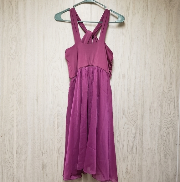 LHC couture Purple Cross Style Evening Dress NWT - Picture 6 of 8